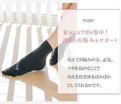 岩盤浴シルク5本指メンズ靴下 (ブラック)