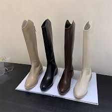 アマゾン | シンプルなロングジョッキーブーツ