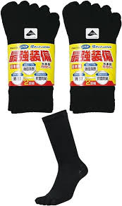 福徳産業 消臭5本指クルーソックス メンズ