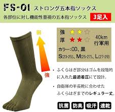 ガッツマン ストロング五本指ソックス 3足セット